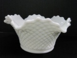 Westmoreland Milk Glass English Hobnail Pattern Flared Rim Bowl