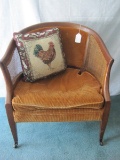 Charlotte Chair Co. French Bergere Style Curved Back Occasional Chair