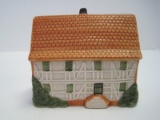 Ceramic English Cottage Coin Bank