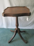 Mahogany Pedestal Accent Table