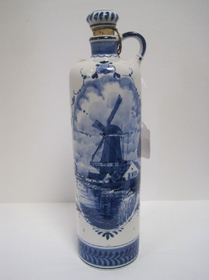 Delft Blue/White BOLS Porcelain Decanter Jug w/ Corkstopper