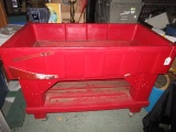 Red Plastic 2 Tier Beer/Drink Icer w/ Wheels