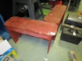Pair - Red Wooden Benches