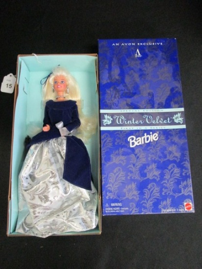 Avon Exclusive Special Edition Winter Velvet First in A Series Barbie © 1995 Mattel