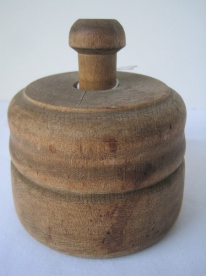 Early Wooden Butter Mold Traditional Design