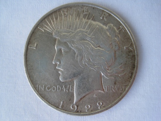 1922 Peace Silver Dollar Coin 90% Silver