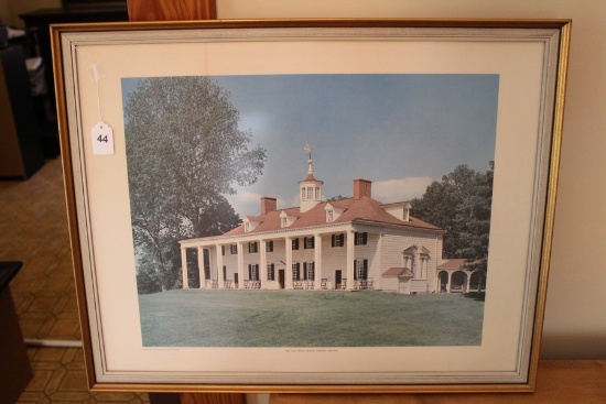 Picture Print "The East Front, Mount Virginia" Gilted Frame/Matt