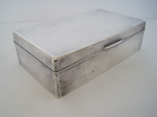 Sterling Keepsake Covered Wooden Trinket Box w/ Hinged Top