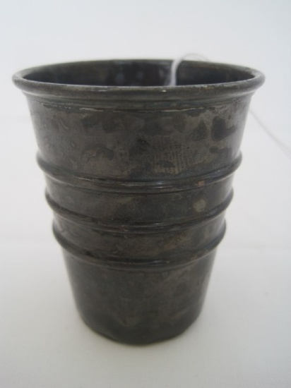 S&S Sterling #12 Jigger Barware Cup Engraved A.B.W. Jr.(31.5 grams)