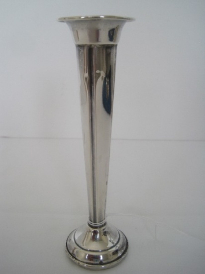 Sterling Bud Vase Vertical Design Base Reinforced w/ Cement(67.6 grams)