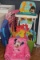 Lot - Blue Baby Bath, Mini Mouse Kids Chair, Play Matts, baby High Chair by Fisher Price