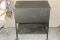 Black Metal Open Top file Organizer w/ Bottom Shelf, Casters