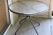 Round Metal Glass Top Patio Table