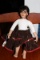 Collections Co. Porcelain Legs/Head/Hands Doll, Brown Eyes, Hair, Cloth Body