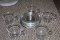 Arcoroc France Glass Set 7 Glass Saucers, 5 Glass Cups