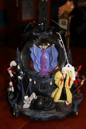 Disney Villains Ceramic Musical Snowglobe