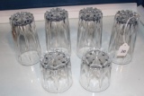 Hobstar Base Lot - 4 Tumblers, 2 Whiskey Glasses