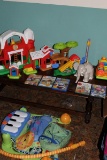 Toy Lot - Little People Barn, Toy Elephant, Tree House, Play Doh, Play Matt, Etc.