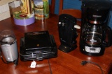 Lot - Salton Sandwich Maker, G.E. Tin Opener, Black & Decker Coffee Maker