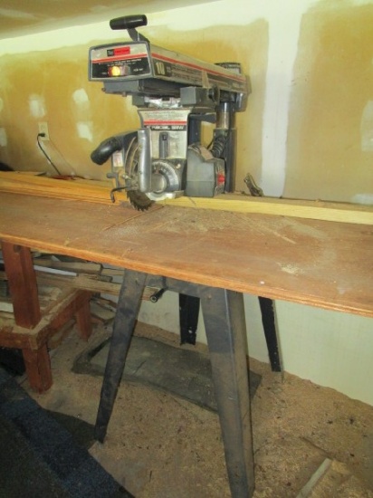 Sears Craftsman Radial Saw 10" w/ Attached Work Bench, Model No.133.197702