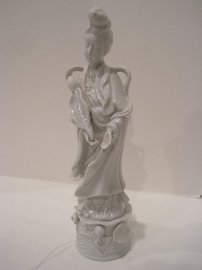 Blanc De Chine Style Porcelain Asian Goddess Figurine