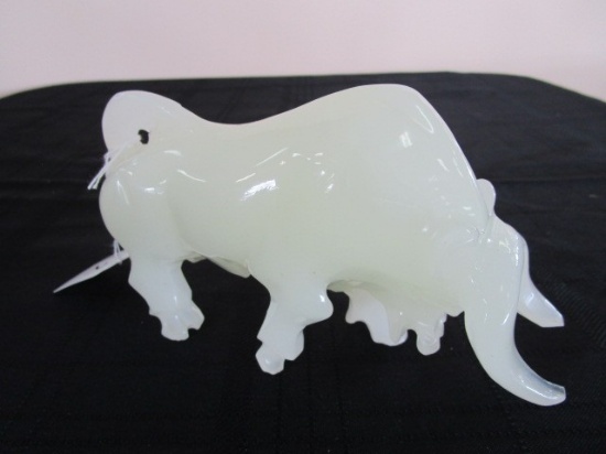 Green Onyx Ox Carved Figurine