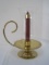 Baldwin Brass Large Chamber Candle Holder w/ Glass Hurricane Shade