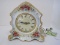 Lanshire Movement Porcelain Floral Spray Hand Painted Accent Electric Clock