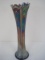 Scarce Early Dugan Carnival Cobalt Glass Pulled Loop Pattern Swag Vase