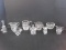 Lot - Depression Glass/Crystal Creamers, Condiment Bowls, Hand Bell