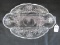 Heisey Depression Glass Etched Orchid Pattern 3 Part Relish Dish Circa 1940-1957