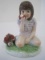 Heartline Porcelain Girl Eating Apple 6 Years Old Birthday Figurine