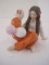Heartline Porcelain Girl Sitting Holding Balloons 11 Years Old Birthday Figurine
