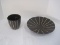 Living Quarters Ceramic Modern Brown/Beige Stripe Design Bowl 5 1/4