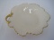 Lenox China Leaf Shape Footed Nappy Mint/Bon-Bon Dish w/ 24k Gold Hand Decorated Trim