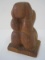 Carved Wooden Figure Man Sitting