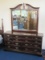 Bassett Furniture Cherry Finish Traditional Design Triple Dresser