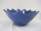 Clay House Pots Kentucky Art Pottery Bowl w/ Scalloped Edge Hand Painted Polka Dots Design