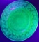 Depression Glass Uranium Vaseline Glass Dessert Plate