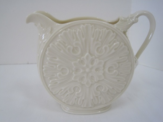 Lenox China Embossed Acanthus Round Medallion Pattern Pitcher