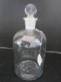 Early T.C. Wheaton Glass Co. Apothecary Bottle w/ Lollipop Shape Stopper