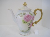 H&Co. Selb Bavaria Germany Porcelain Teapot Hand Painted