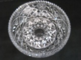 Crystal Diamond/Flower Pattern Bowl w/ Sawtooth Rim