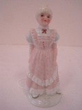 Heartline Porcelain Girl Wearing Victorian Dress 5 Years Old Birthday Figurine