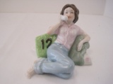 Heartline Porcelain Girl Talking on Phone 12 Years Old Birthday Figurine