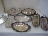 Silverplate Lot - Serving/Bread Trays Wm Rogers & Son York, Kensington Gorham