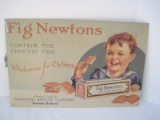Bristolware Decorative Tin Replica Fig Newtons Advertisement Sign