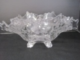 Cambridge Depression Glass Chantilly Etched Pattern Footed Console Bowl
