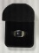 Silver Ring w/ Black Inlay Top