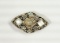 Silver Moonstone & Marcasite Brooch